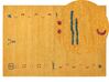 Sárga gabbeh gyapjúszőnyeg 140 x 200 cm AKALAN_856014