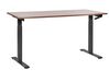 Adjustable Standing Desk 160 x 72 cm Dark Wood and Black DESTINES_898977