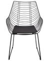 Metallstuhl schwarz mit Kunstleder-Sitz 2er Set ANNAPOLIS_907701