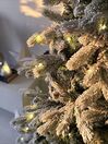 Künstlicher Weihnachtsbaum mit LED Beleuchtung schneebedeckt 210 cm weiß TATLOW_836218