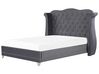 Velvet EU Super King Size Bed Grey AYETTE_762712