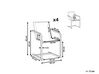 Conjunto de 4 sillas de jardín de poliéster/acero inoxidable gris/plateado COSOLETO_818438