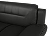 2 Seater Faux Leather Sofa Black LEIRA_687329