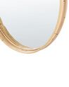 Espelho de parede em rattan cor natural ⌀ 60 cm BARUNG_827877
