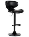 Set of 2 Faux Leather Swivel Bar Stools Black CONWAY II_894613