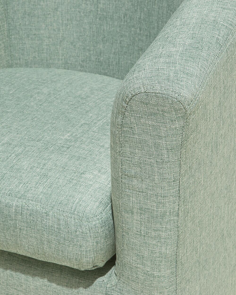 Fabric Armchair with Footstool Green HOLDEN Beliani.co.uk