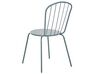 Conjunto de 8 cadeiras de jardim em metal azul claro CALVI_815622