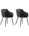 Set of 2 Dining Chairs Black FONDA_775265