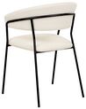 Set of 2 Boucle Dining Chairs Off-White MARIPOSA_884700
