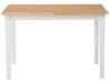 Eettafel rubberhout wit/bruin 120 x 75 cm HOUSTON_697760