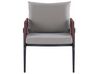 Lounge Set Aluminium schwarz / burgunderrot 4-Sitzer Auflagen grau SCIACCA_825651