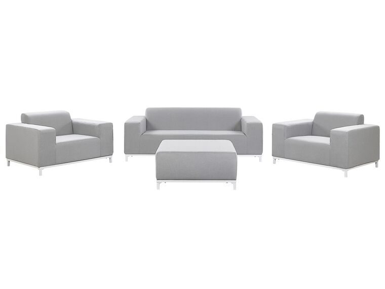 5 Seater Garden Sofa Set Light Grey with White ROVIGO_863110
