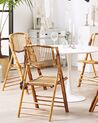 Set of 4 Wooden Bamboo Chairs TRENTOR_775194