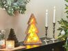 Décoration LED arbre de Noël en bois marron clair 35 cm JUVA_829715