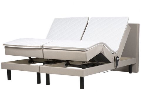 Fabric Eu Super King Size Adjustable Bed Beige Earl Beliani No Adjustable Bed Beige Earl Beliani, Do Adjustable Beds Come In King Size