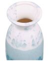 Vaso de cerâmica grés branca e azul marinho 25 cm CHALCIS_810581