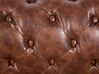 3 Seater Sofa Faux Leather Golden Brown CHESTERFIELD_539804