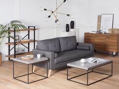 Sivupöytä vaaleanharmaa/musta DELANO Sivupöytä vaaleanharmaa/musta DELANO