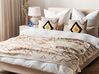 Couvre-lit en coton 130 x 180 cm beige et rouge BHIWANI_829188