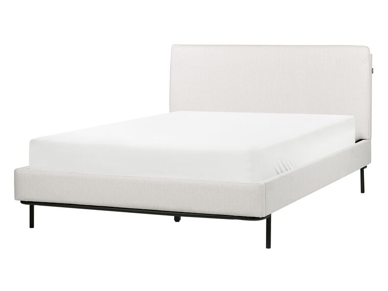 Čalouněná postel 140 x 200 cm světle šedá CORIO_903174