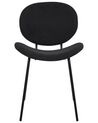 Sada 2 jídelních židlí s buklé čalouněním černé LUANA_873702