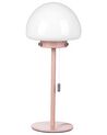 Rózsaszín üveg asztali lámpa 39 cm MORUGA_851506