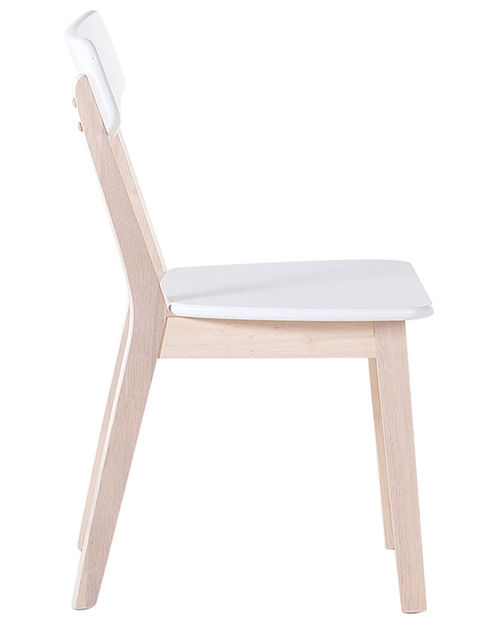 Set of 2 Wooden Dining Chairs White SANTOS Beliani.co.uk