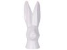 Figura decorativa com forma de coelho cerâmico branco 26 cm GUERANDE_798645