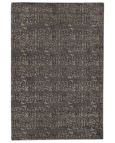 Viskózový koberec 140 x 200 cm sivá/zlatá ESEL