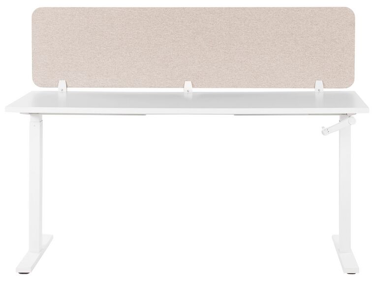 Pannello Divisorio Fonoassorbente Beige 130x40 Cm - Per Scrivania