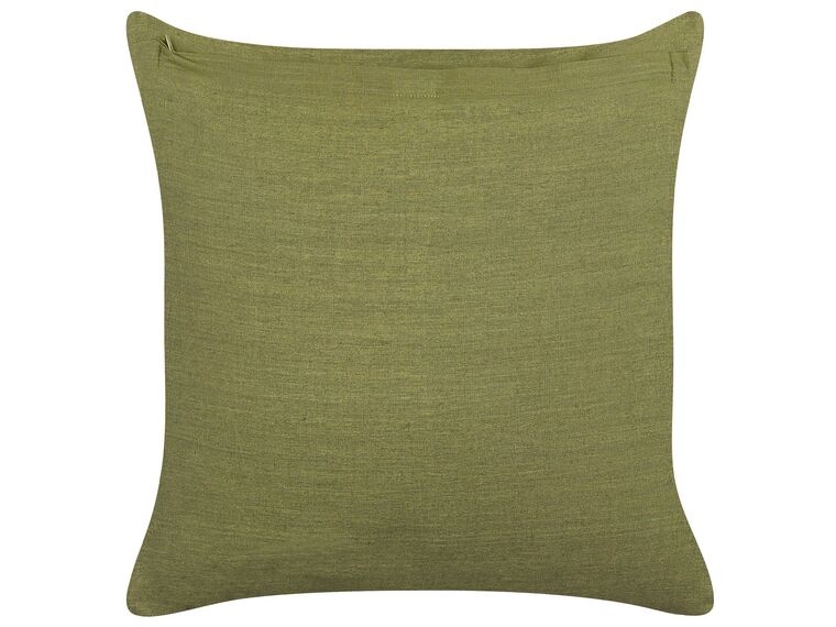Set of 2 Linen Cushions 45 x 45 cm Green SAGINA Beliani.co.uk