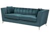 Conjunto de sofás com 5 lugares em veludo azul-verde GAULA_720538