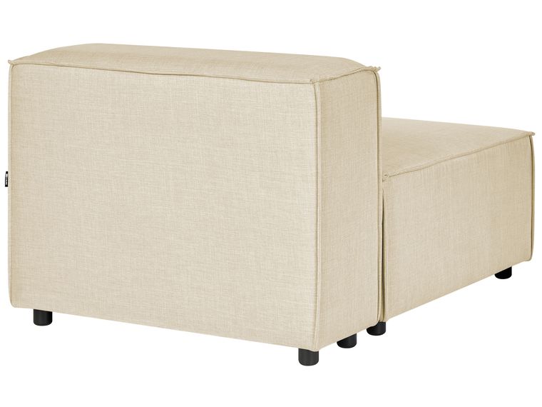 Sofá Esquinero De 3 Plazas Con Almacenamiento - Color Beige, 204x126x69 Cm, Incluye Reposapiés Extraíble Y 2 Cojines