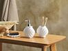 Ceramic 3-Piece Bathroom Accessories Set White SHELL_823296