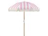 Ombrellone da giardino in tessuto rosa e bianco ⌀ 150 cm MONDELLO_848595