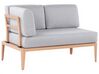 Lounge Set Aluminium heller Holzfarbton 6-Sitzer linksseitig modular Auflagen hellgrau RIMA III_828872