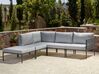 Lounge Set Aluminium grau / schwarz 6-Sitzer Auflagen grau FORANO_811003
