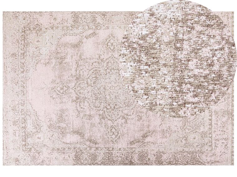 Tappeto cotone rosa 200 x 300 cm MATARIM_852553