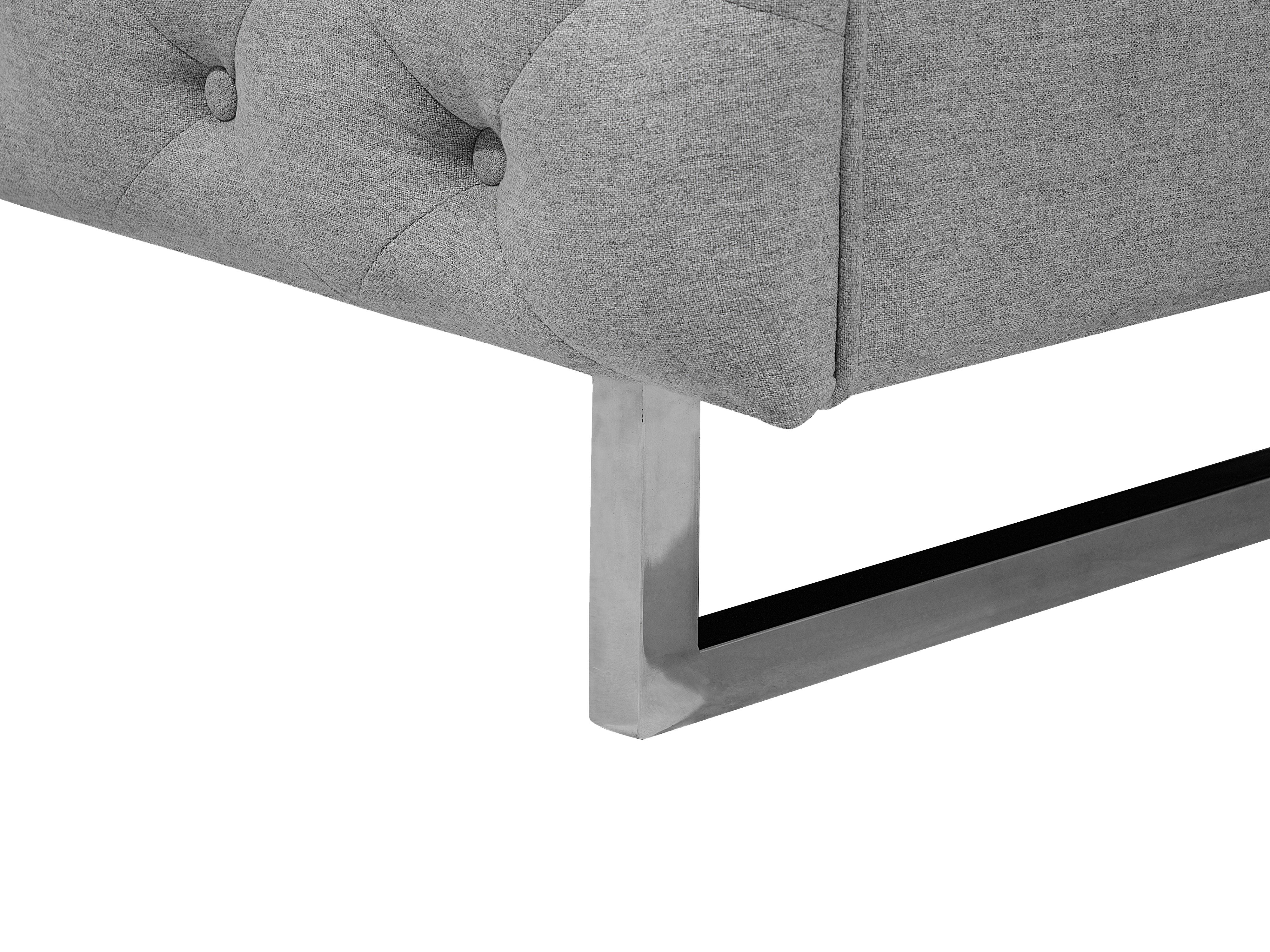 Sofa 2-osobowa szara VISSLAND