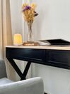 2 Drawer Home Office Desk 103 x 50 cm Black with Light Wood EKART_809856