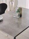 Eettafel MDF betonlook zwart 120 x 80 cm SANTIAGO_775920