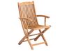 Conjunto de 2 sillas de madera con cojín en azul oscuro/beige MAUI_722038