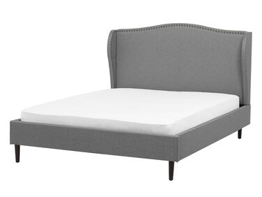 Fabric EU Double Size Bed Grey COLMAR