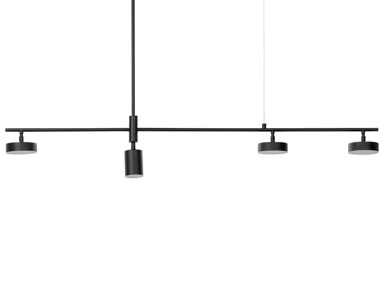 4 Light Metal LED Pendant Lamp Black FOYLE _847377