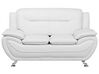 Faux Leather Living Room Set White LEIRA_796984