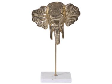 Figura decorativa em forma de elefante dourado KASO