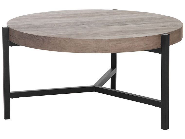 Mesa de centro madera clara/gris pardo ⌀ 75 cm BONITA_717338