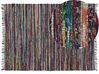 Tappeto multicolore scuro in cotone con fronde 160 x 230 cm DANCA_530379
