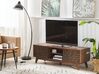 Mueble TV madera oscura/negro 140 x 40 cm PRESCOT_800184