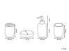 4-częściowy zestaw akcesoriów łazienkowych ceramiczny szary RENGO_788458